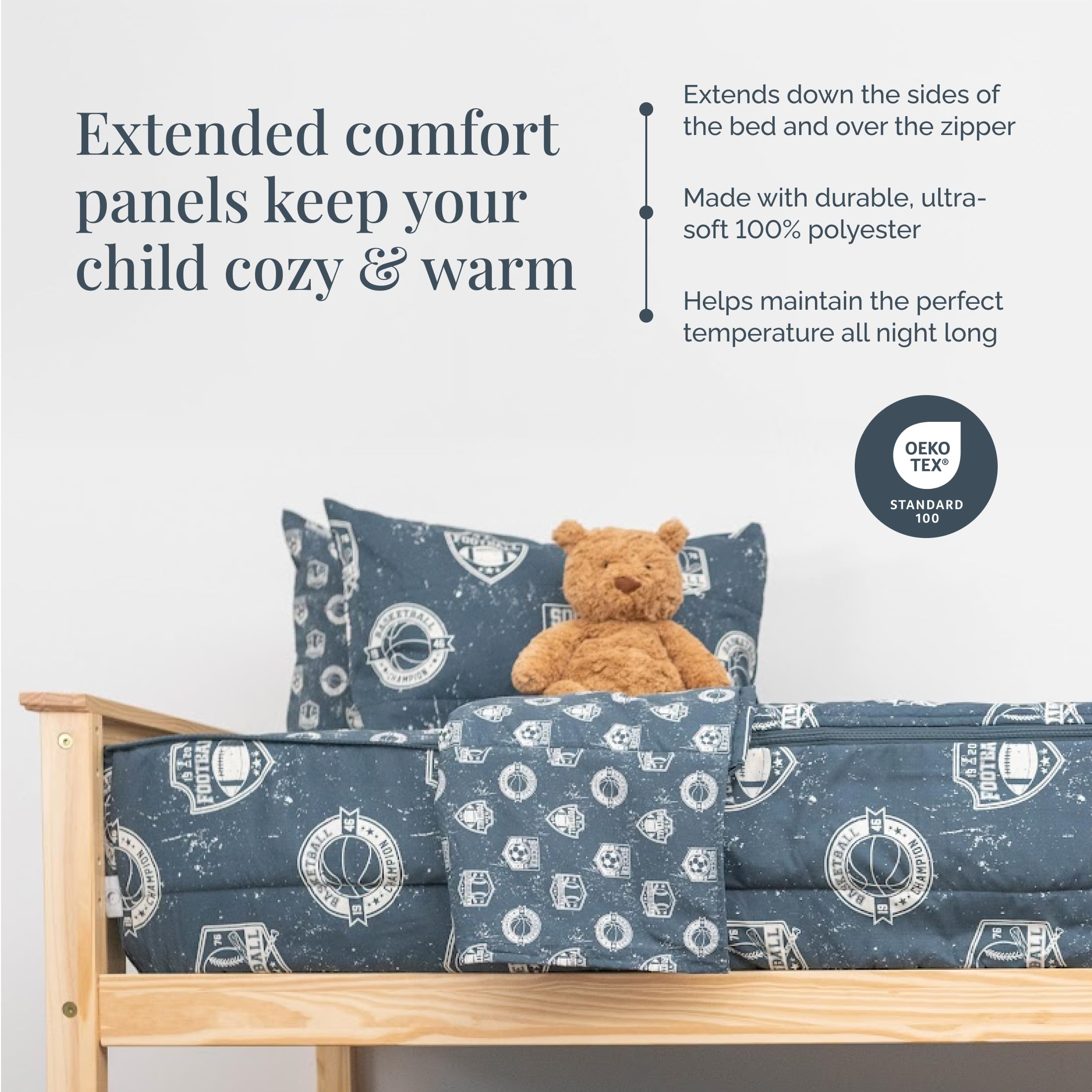 Amazon.com: Beddy's Sports Theme Durable Zipper Bedding for Kids